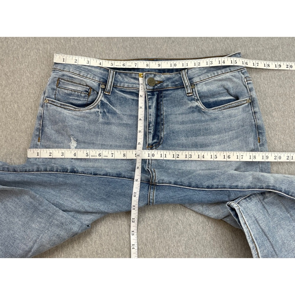 Kut From The Kloth Jeans Womens 10 Blue Cotton Blend Stretch Boyfriend Mid-Rise - Picture 6 of 7